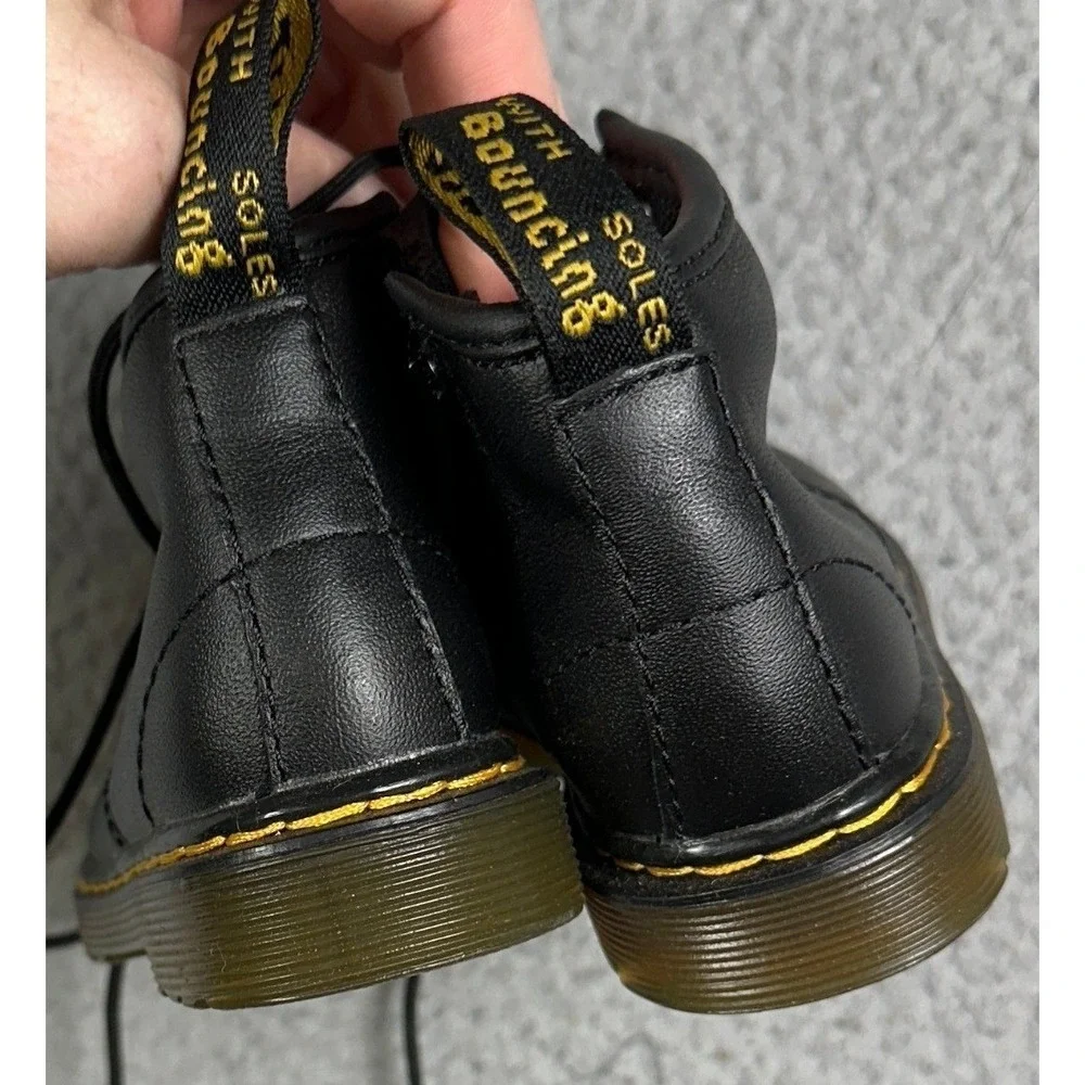NEW Dr. Martens 1460 Shoes Toddler US 6 Black Leather Lace Up Boots Round Toe